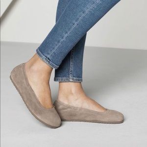 birkenstock celina suede leather taupe 36